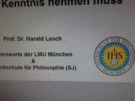 Harald Lesch Jesuit Hochschule fuer Philosophie Muenchen IHS